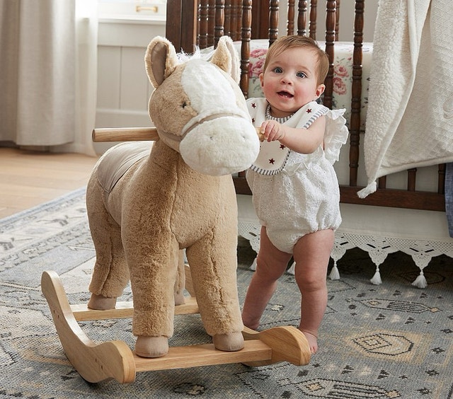Horse Plush Nursery Rocker with Sound (WHITE) - photo 3