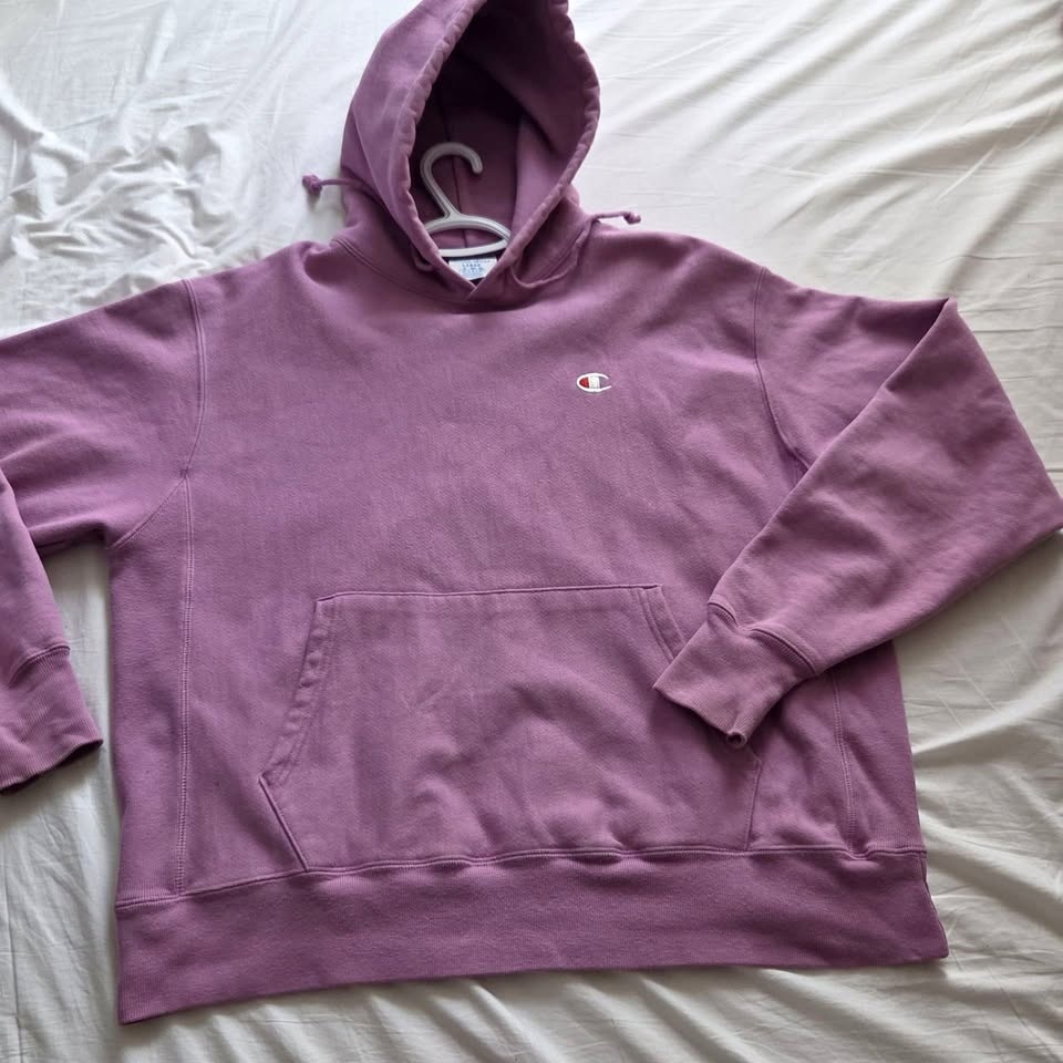 Champion Reverse Weave Pullover Hoodie - Mauve, Size L