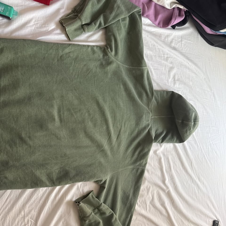 Supreme FW17-18 Rhinestone Script Hooded Sweatshirt Olive Sage - photo 4