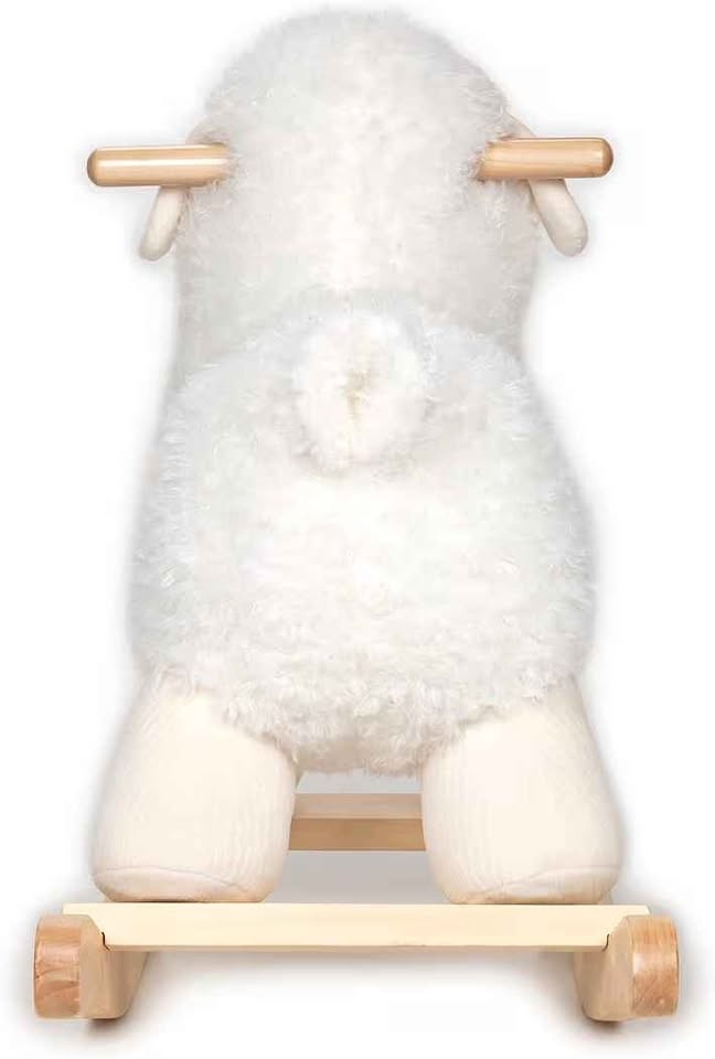 Baby GUND Lamb Rocker with Wooden Base Plush Stuffed Animal Nurs - photo 5