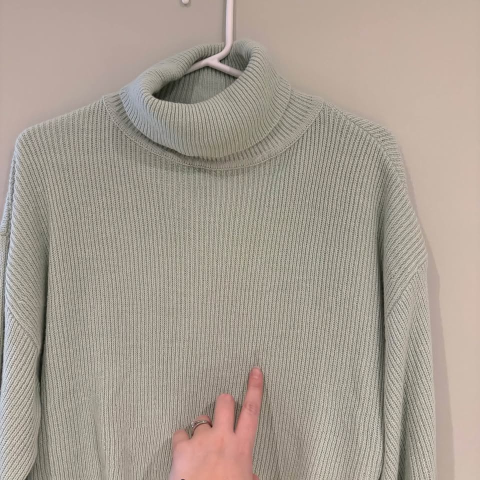 Divided Mint Ribbed Turtleneck Sweater - Large - photo 4