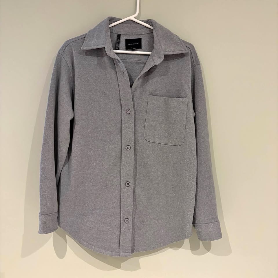 Silver Jeans Heather Gray Sweater/Jacket S/P