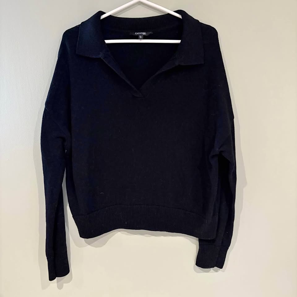 George Classic Black Knit Sweater XL