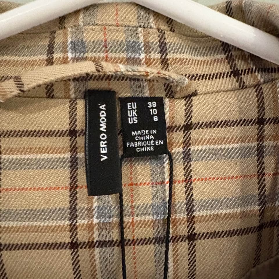 Vero Moda Checkered Tan Blazer - photo 4