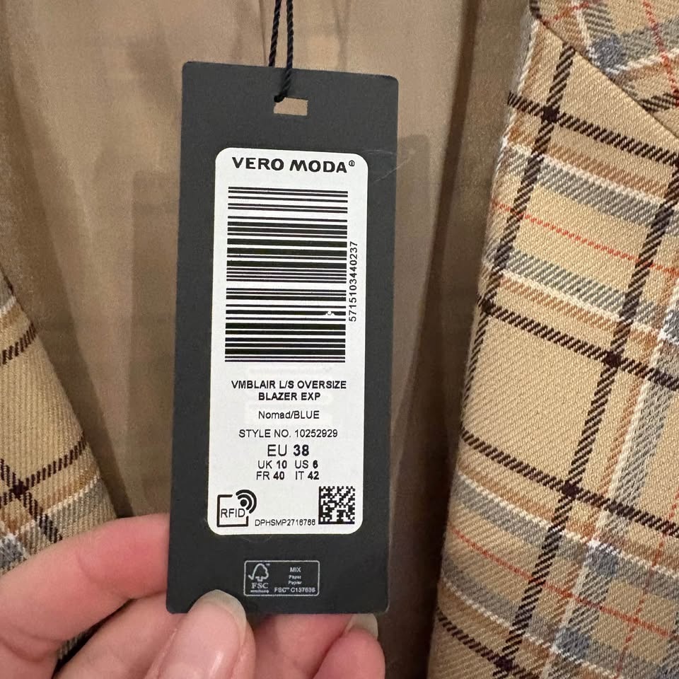 Vero Moda Checkered Tan Blazer - photo 5