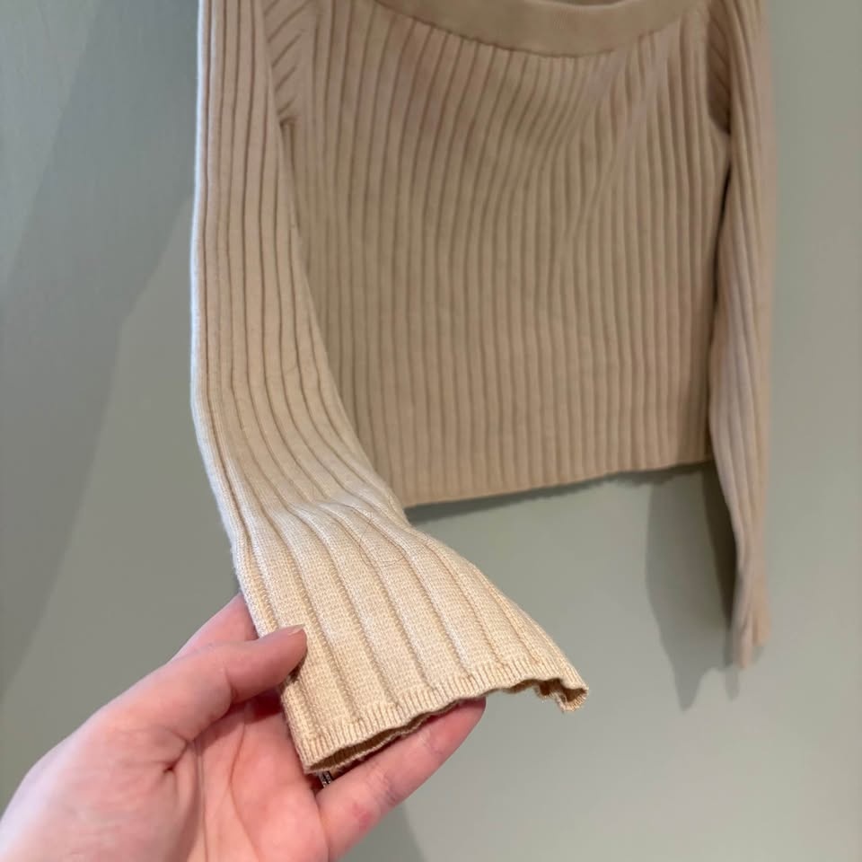 Aerie Beige Ribbed Crop Top NWT XL - photo 2