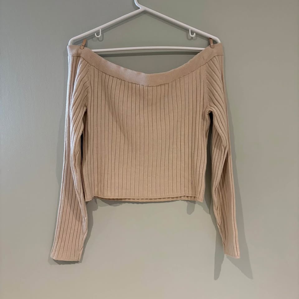 Aerie Beige Ribbed Crop Top NWT XL - photo 5