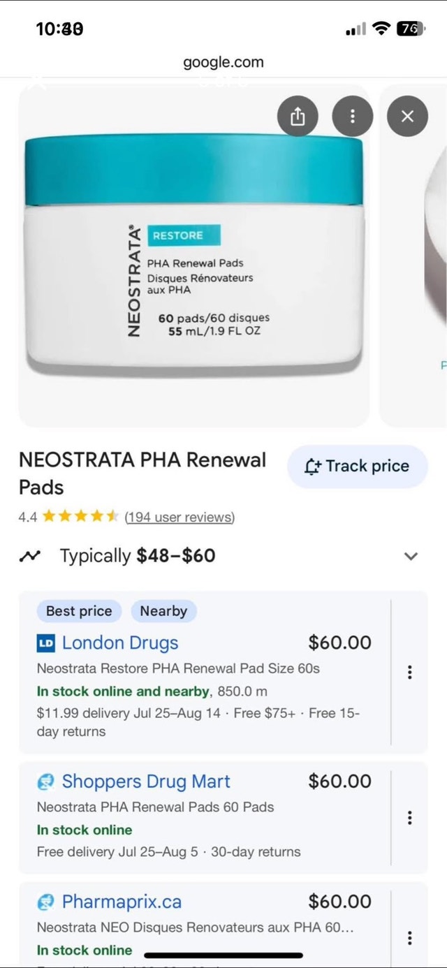 Neostrata PHA Renewal Pads – 60 Pads (55 mL) - photo 2