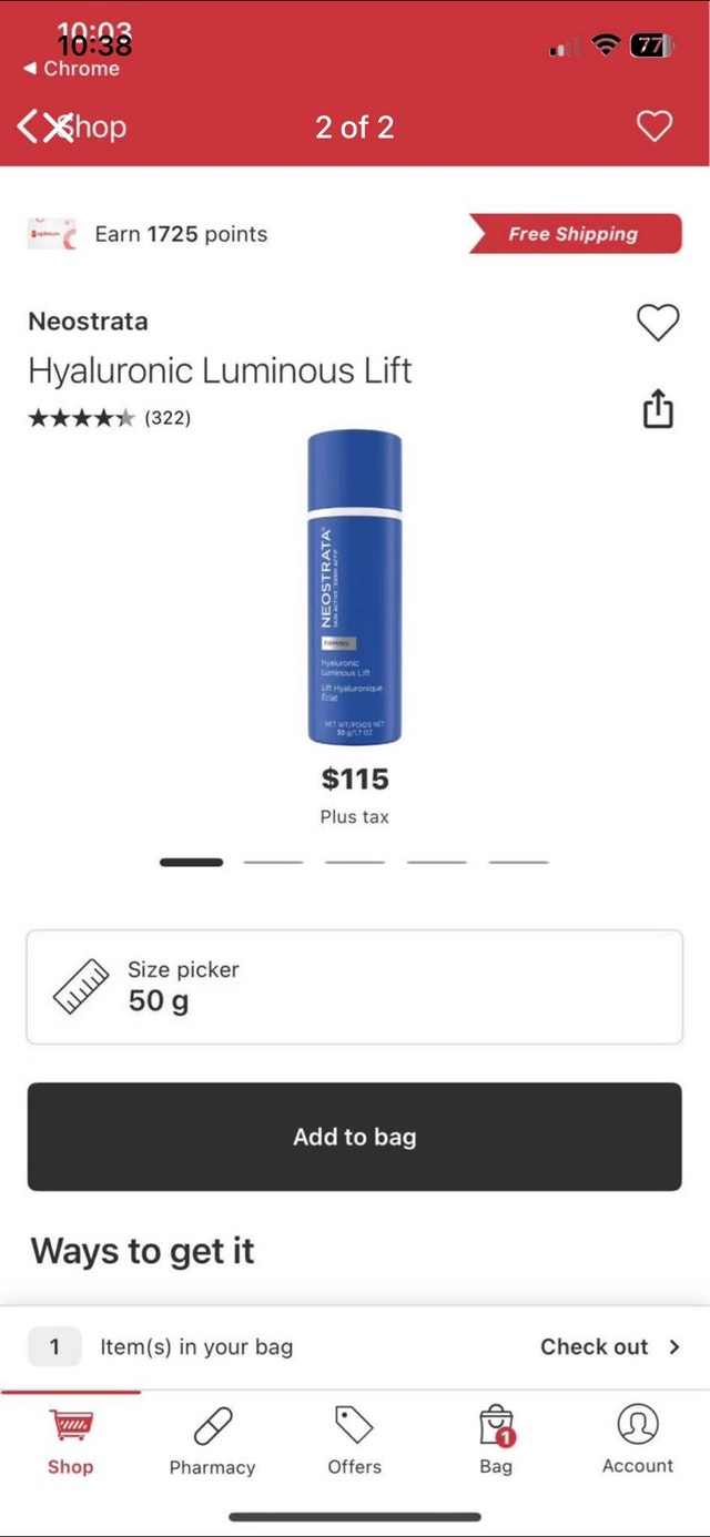 Neostrata Hyaluronic Luminous Lift – 50g (Brand New, Reg. $115) - photo 2