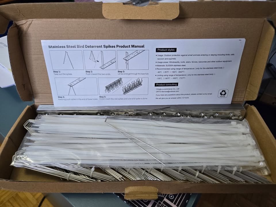 OFFO Stainless Steel Bird Deterrent Spikes – 10.2 Feet - photo 2