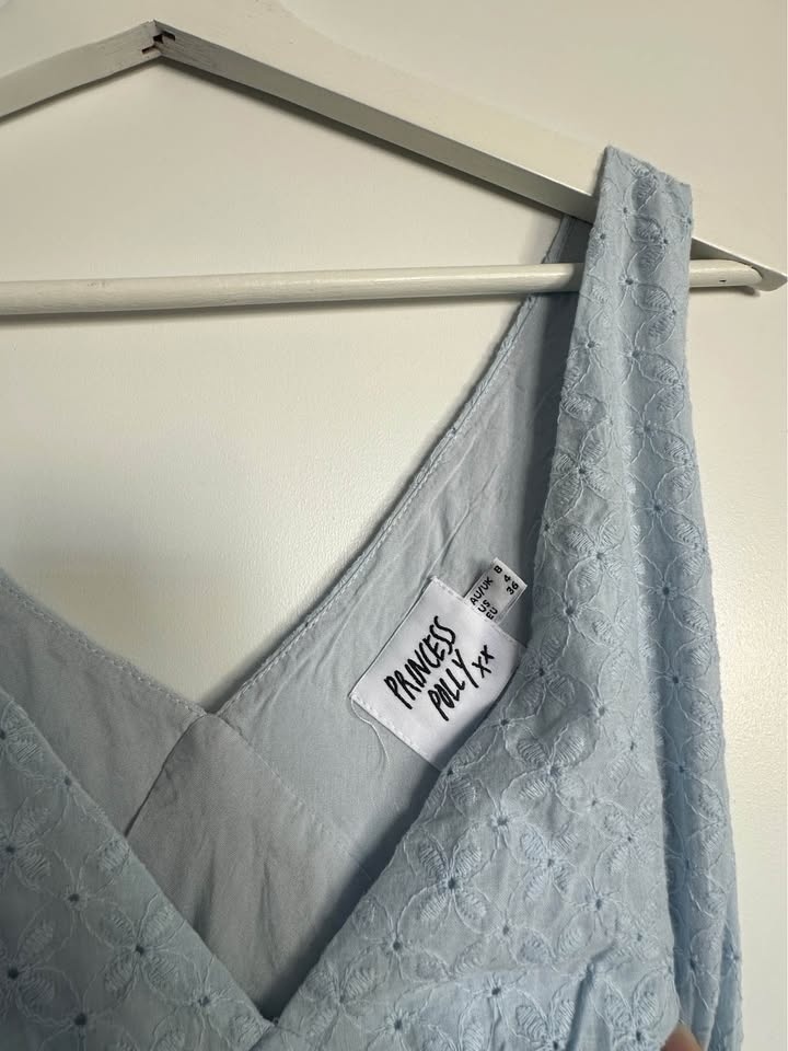 Princess Polly Nellie Anglaise Maxi Dress Blue US 4 - photo 2