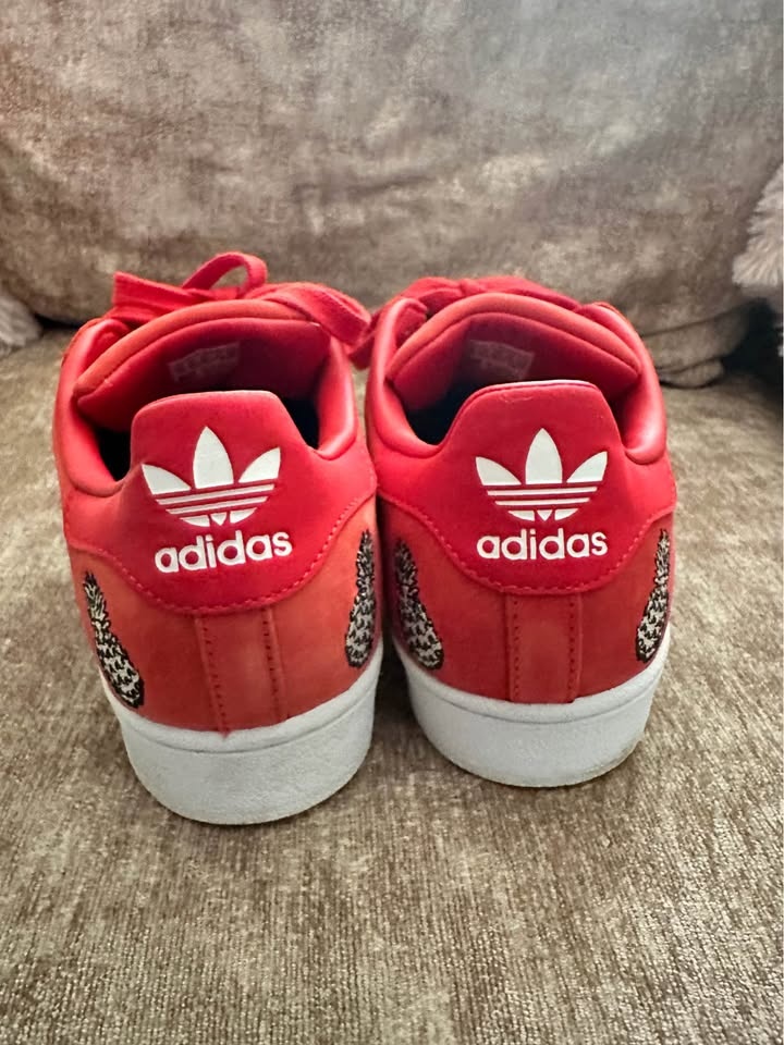 Adidas x Farm Superstar Red Suede Pineapple Print Limited Editio - photo 3