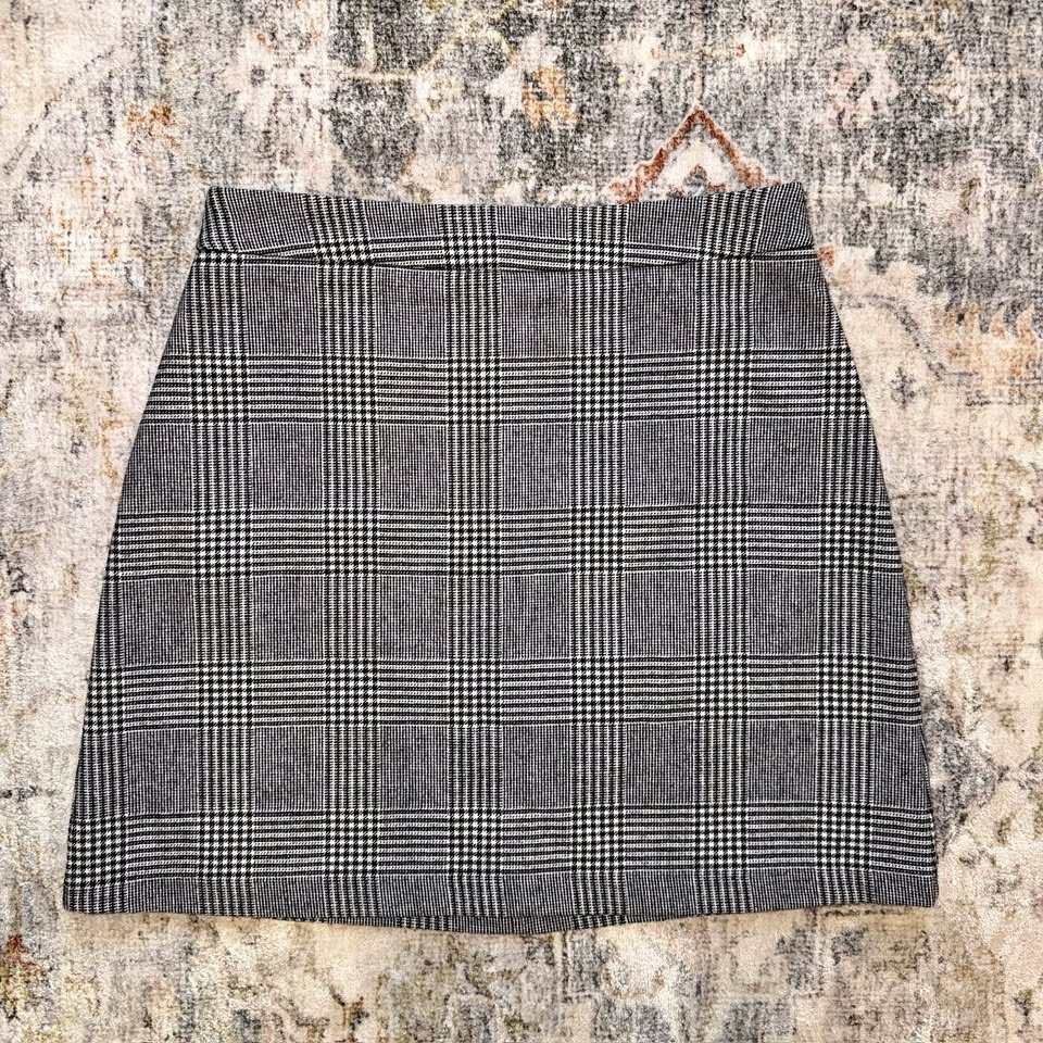 Wool Blend Plaid Skirt Size 8