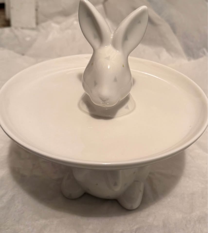 NEW Rabbit porcelain cake stand by Imm Living - photo 2