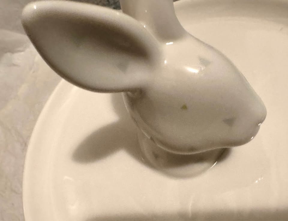 NEW Rabbit porcelain cake stand by Imm Living - photo 3