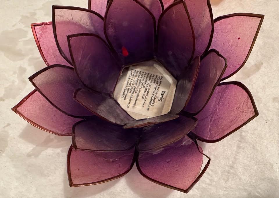 Set of two tea candle holders in red and purple, Urban Outfitter - photo 3