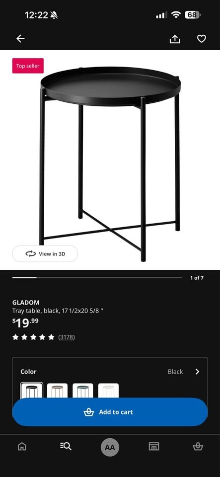 IKEA Gladom Coffee table black - photo 2
