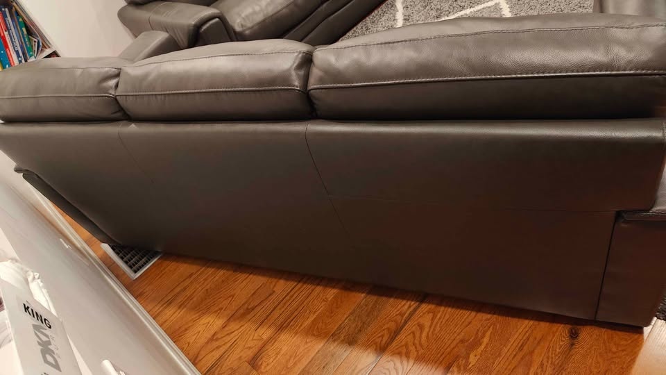 TWO Cindy Crawford Genuine Leather 3-Seater Sofas - photo 4