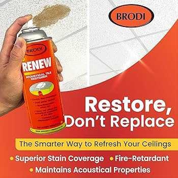 BRODI Renew Acoustic Ceiling Tile Spray Paint - photo 3