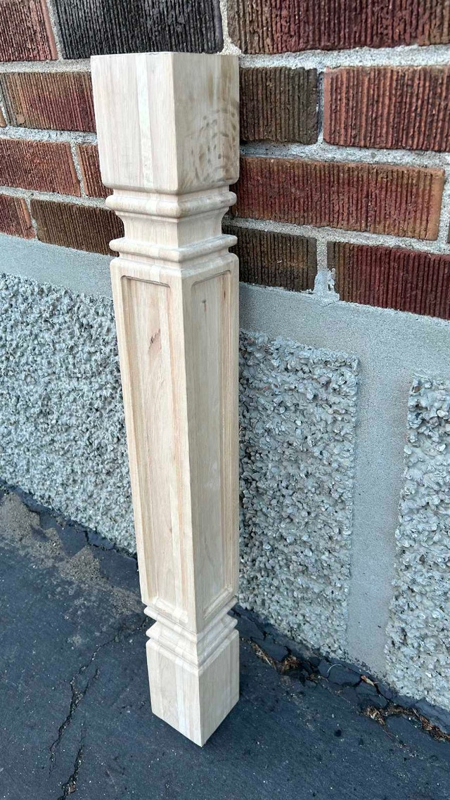 Cabinet Leg Post, Raw Natural Wood - photo 2