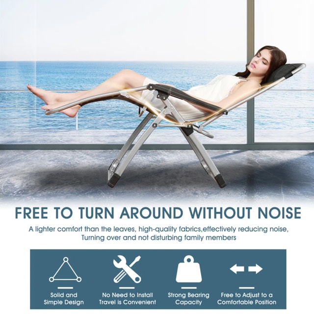 Halback Zero Gravity Folding Lounge Chair - Cobalt Blue - photo 5