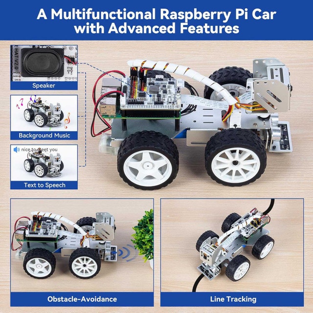 SunFounder PiCar-X AI Robot Car Kit for Raspberry Pi - photo 2