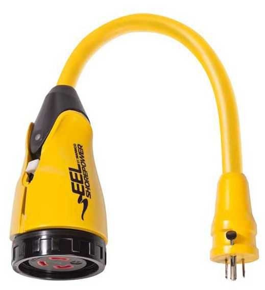 Parkpower RV EEL Pigtail Adapter 15A Male 30A Female