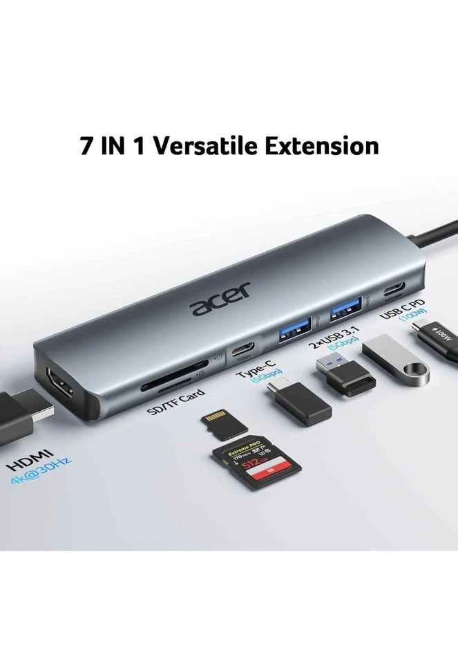 Acer 7 in 1 USB C Hub with HDMI - photo 2