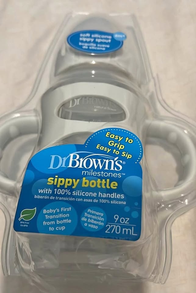 Dr. Brown’s Sippy Bottle w/ Silicone Handle, 9 oz