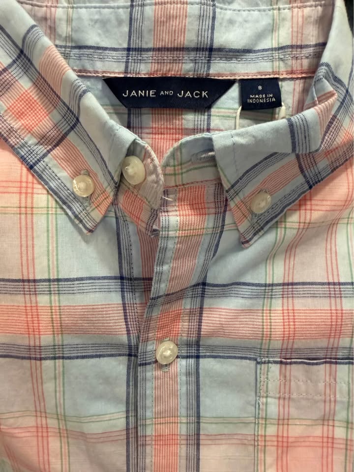 NWT Janie & Jack Boys Size 10 Button Down Shirt - photo 3
