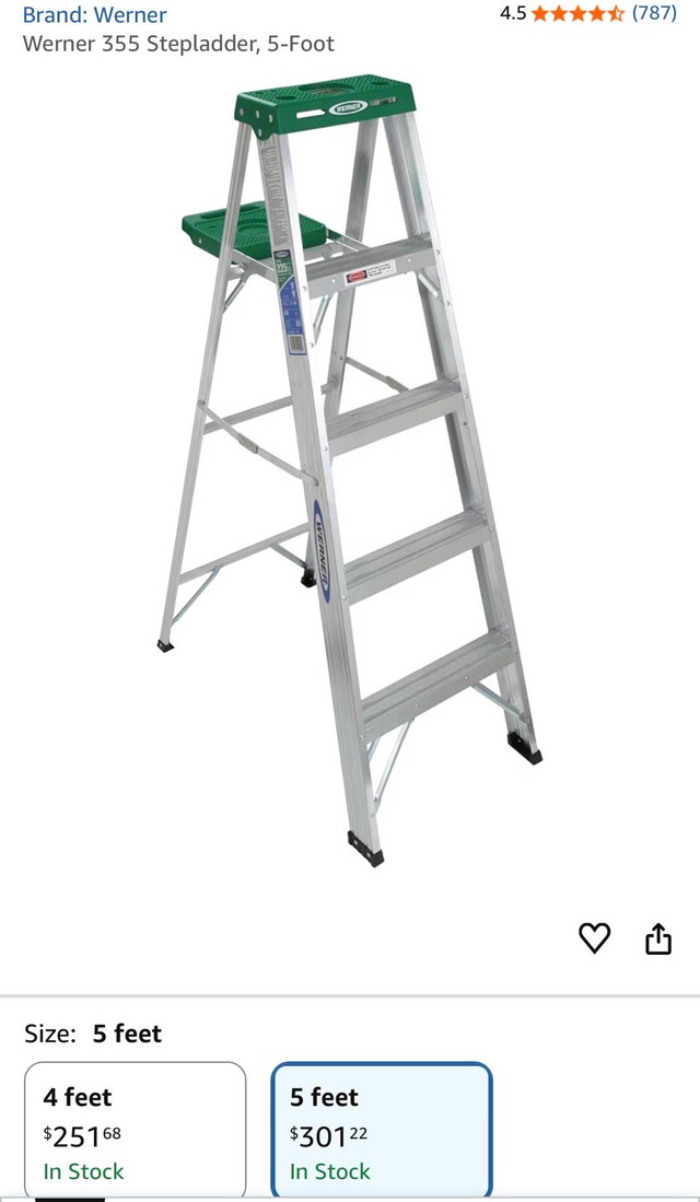 6’ Werner Aluminum Ladder with Platform - photo 4