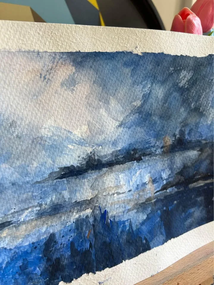 "Gloomy Seas" original watercolour painting image indicator(3)