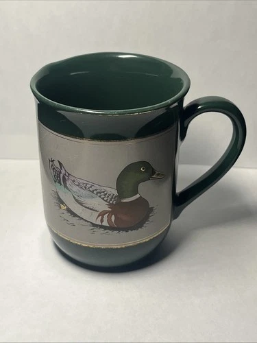 Otagiri Vintage Mallard Duck Ceramic Coffee Mug Tea Cup Set of 2