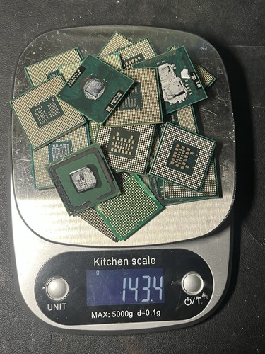 143.4g CPU Pins Scrap Gold Recovery Gold Plated Pins