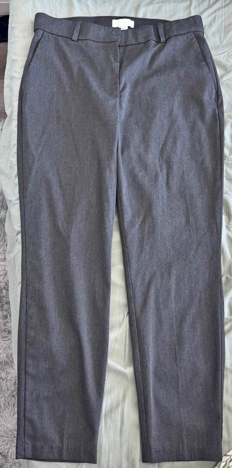 H&M gray slacks / cigarette trousers. Size 10 (EUR 42 / CA 10)