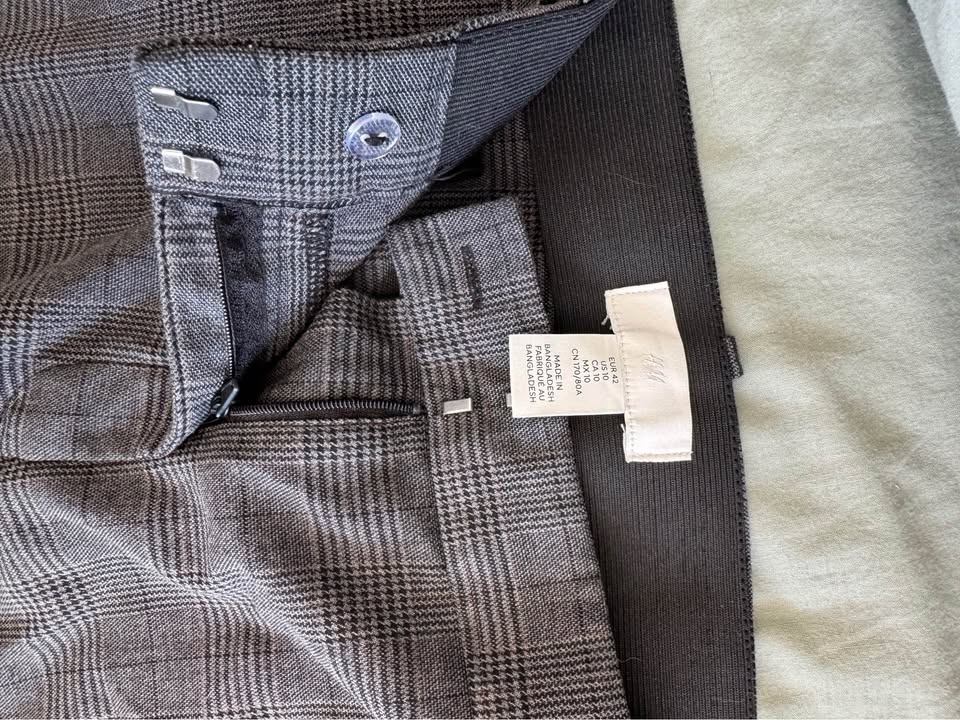 H&M Plaid Slacks / Cigarette Trousers – Size 10 - photo 4