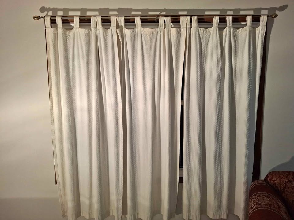 Curtains with bar and holders