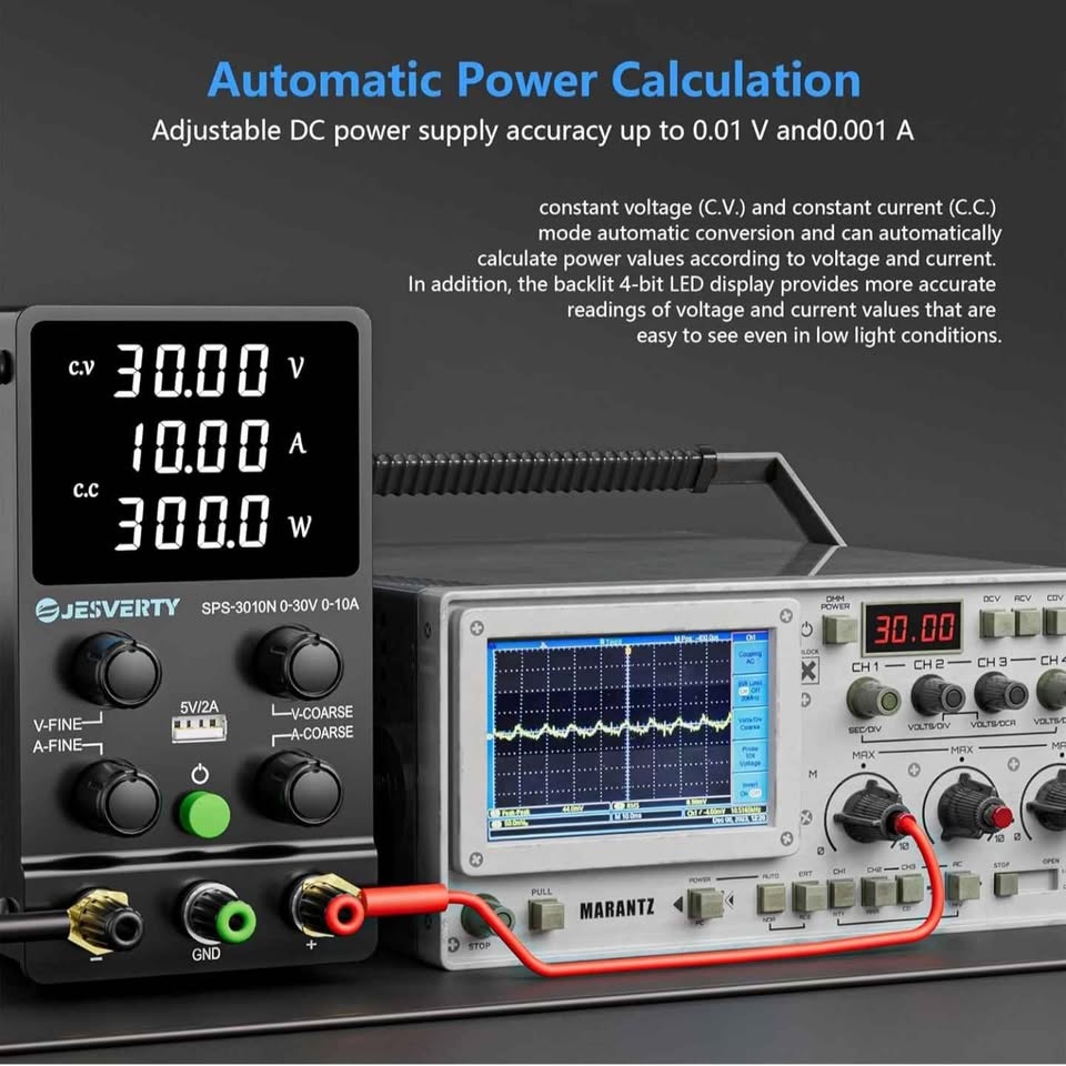 Adjustable DC Power Supply 0-30V 0-10A - photo 2