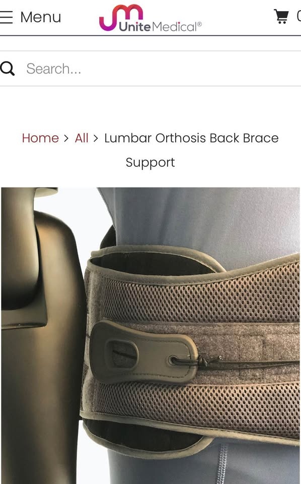 New Sealed Unite Medical Lumbar Orthosis Back Brace - photo 5