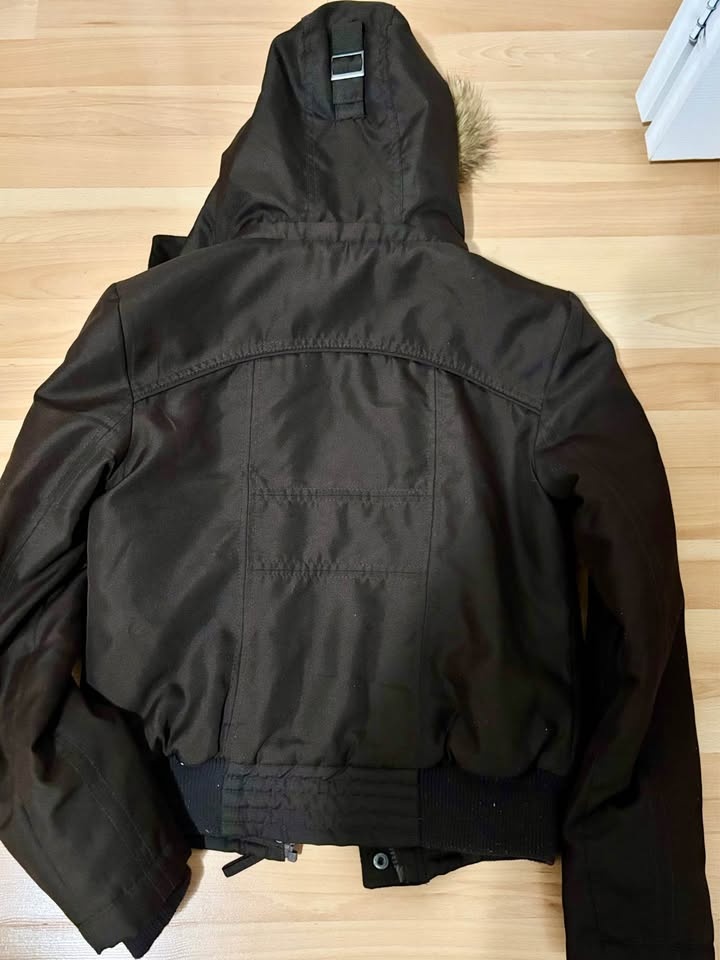 Women's Light Fur-Hooded Bomber Jacket (XS/S) - photo 2