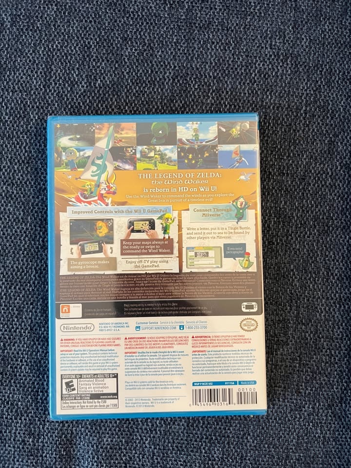The Legend of Zelda: The Wind Waker HD Wii U - New & Sealed - photo 2