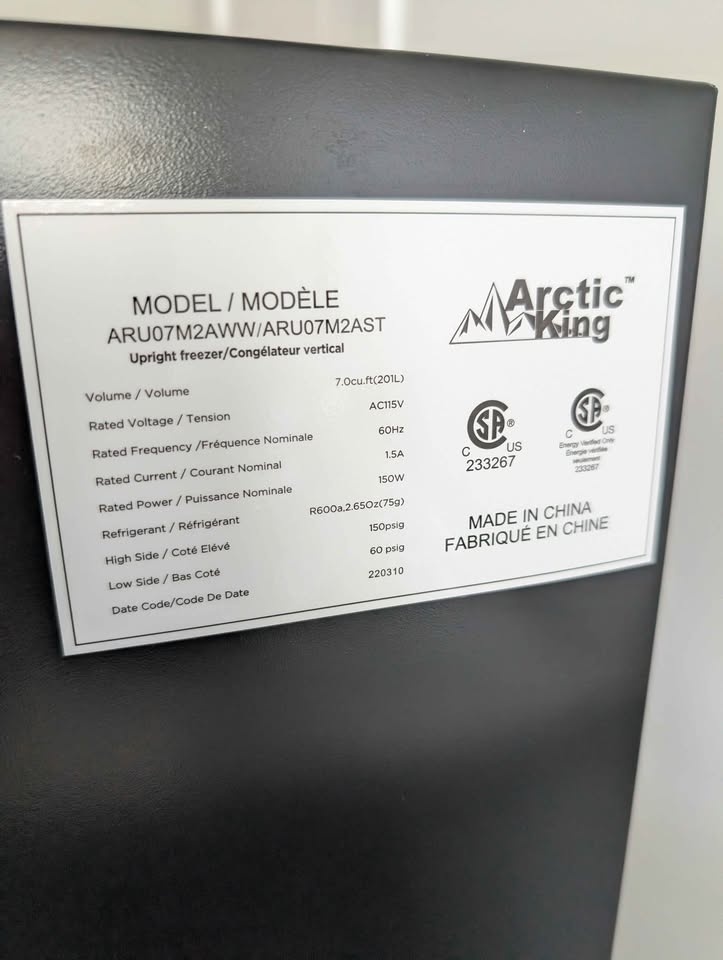 Arctic King 7.0 CU FT Upright Freezer - photo 3