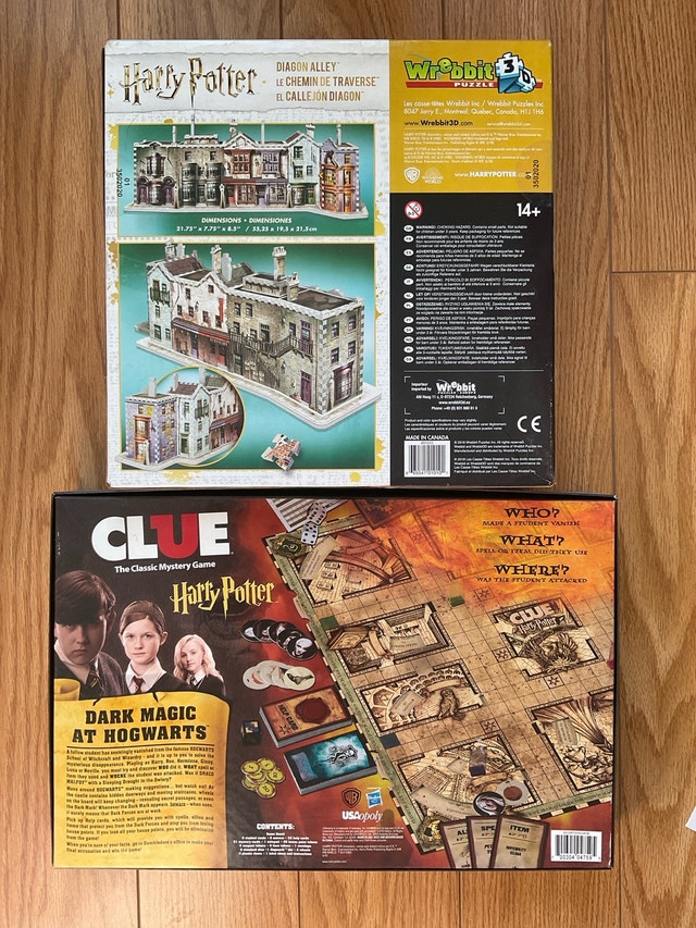 Harry Potter Clue Board Game + Diagon Alley 3D Puzzle - photo 2