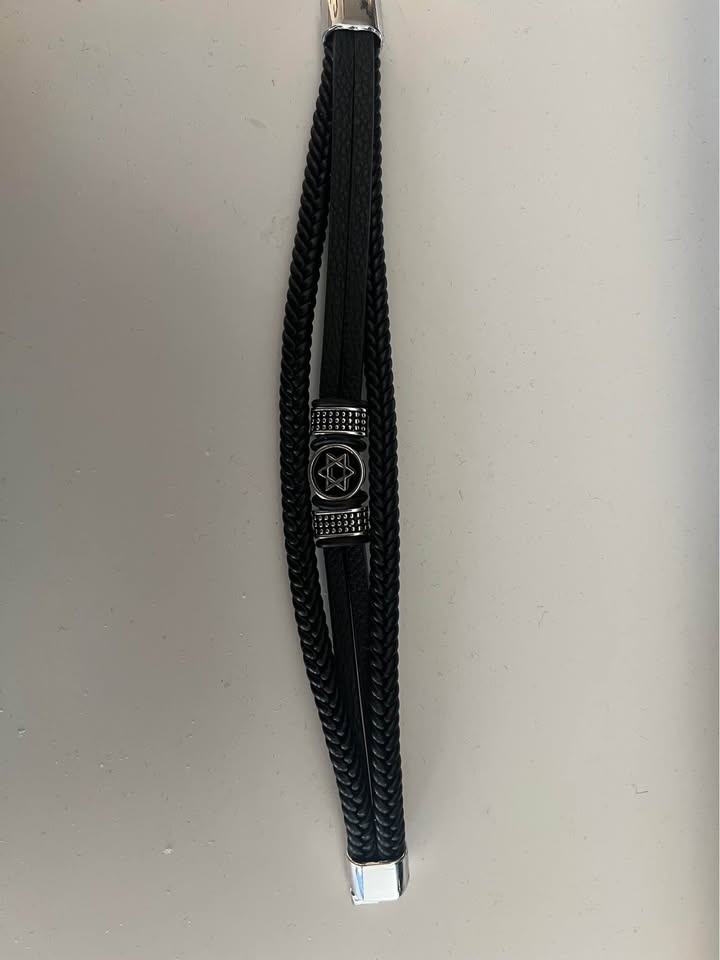Braided bracelet with Star of David emblem 8.26 in - photo 2