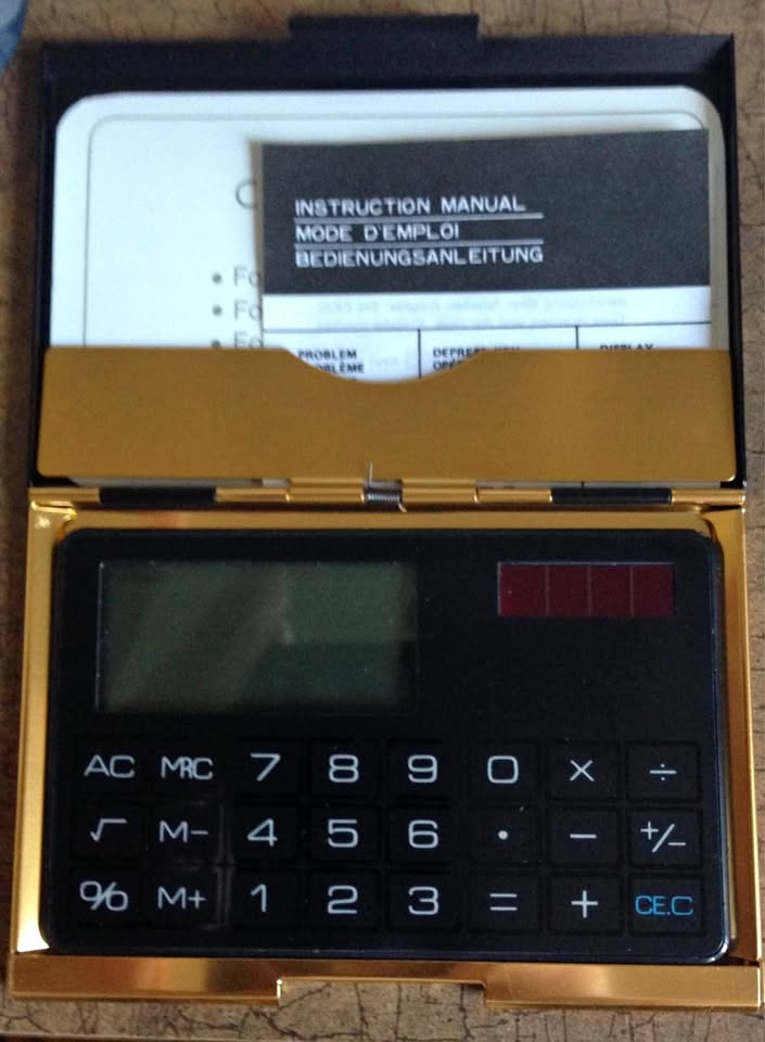 Solar Calculator in Business Card Case