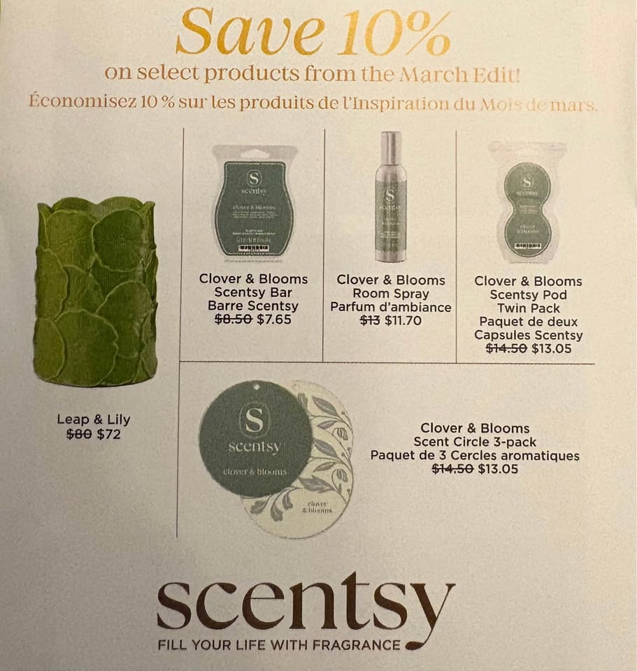 Free Scentsy Wax Sample - Clover & Blooms - photo 2