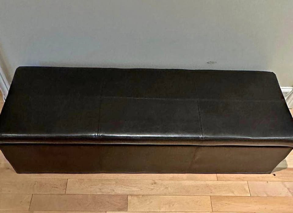 Leather Storage Ottoman Bench - Brand New in Box