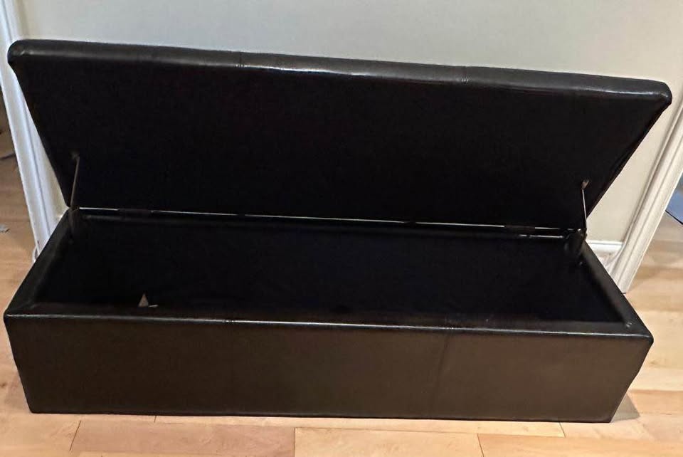 Leather Storage Ottoman Bench - Brand New in Box - photo 2