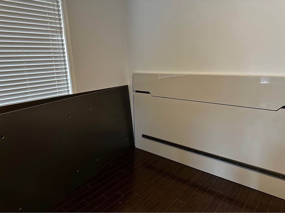 King Size Bed Frame with LED Lights & Mattress - photo 2