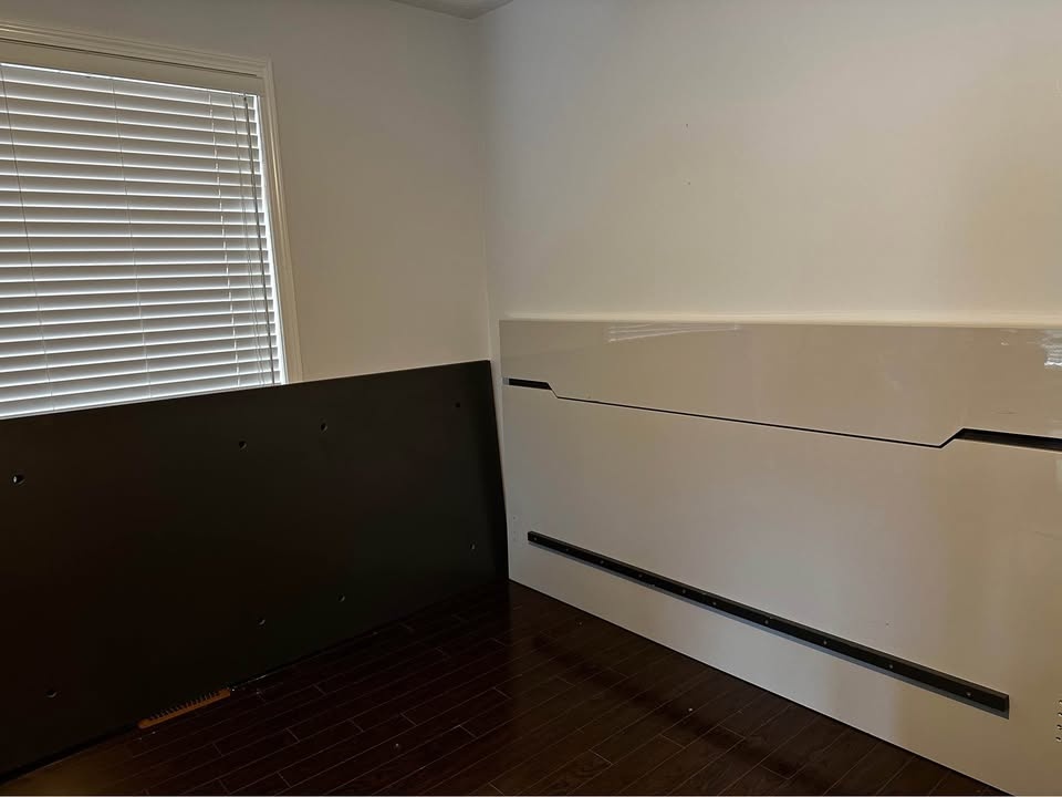 King Size Bed Frame with LED Lights & Mattress - photo 4